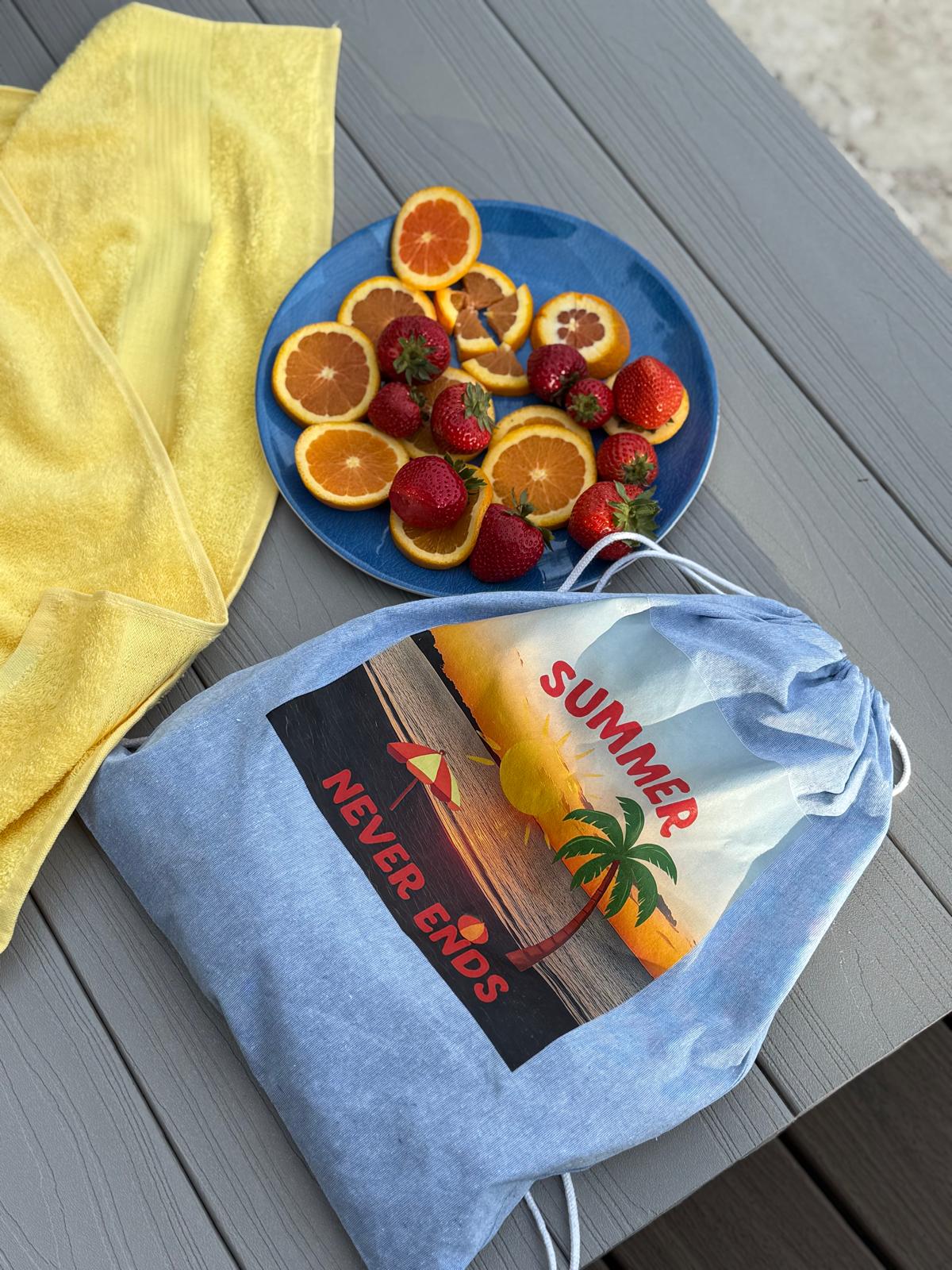 Summer never ends Baby blue tote